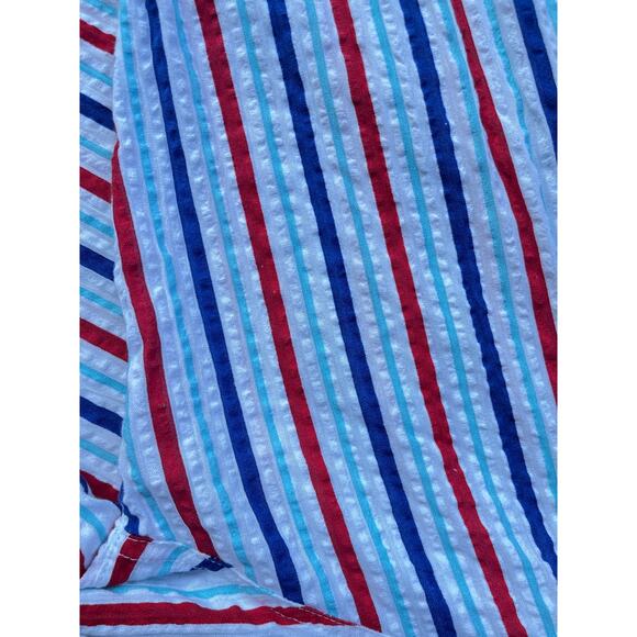 Addison Bay Naples Dress Americana Stripe Seersucker Shirt Coverup - Size XL - Picture 10 of 14